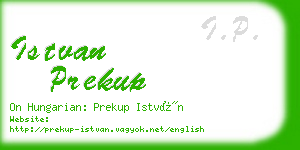istvan prekup business card